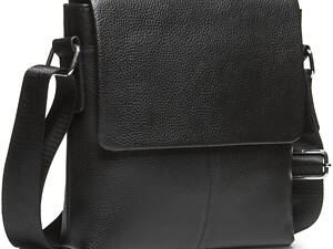 Чорна чоловіча сумка через плече з натуральної шкіри Tiding Bag A25-3291A