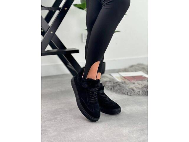 Чорні зимові кросівки з хутром, кросівки Arianna 36,39,41р код 25609 - Фото 9