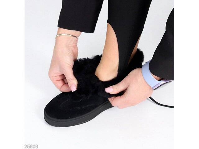 Чорні зимові кросівки з хутром, кросівки Arianna 36,39,41р код 25609 - Фото 8