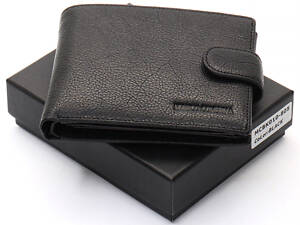 Чорне шкіряне портмоне з відділом для документів Marco Coverna MCBK10-805
