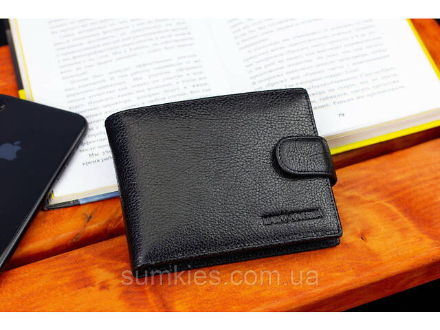 Чорне шкіряне портмоне з відділом для документів Marco Coverna MCBK10-805 - Фото 8