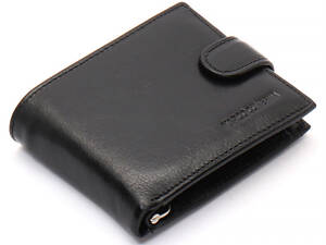 Чорне шкіряне чоловіче портмоне із затискачем для грошей Marco Coverna MC-2006H-1