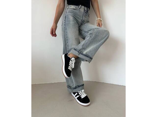 Чорні жіночі кросівки, еко-замш, campus 37-41р код 9742 23.5, 37 - Фото 9