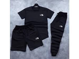 Чорні штани + чорні шорти + чорна футболка TNF