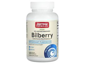 Черника для зрения с виноградом, Bilberry, Jarrow Formulas, 120 капсул