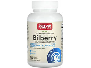Черника для зрения с виноградом Jarrow Formulas Bilberry 120 капс