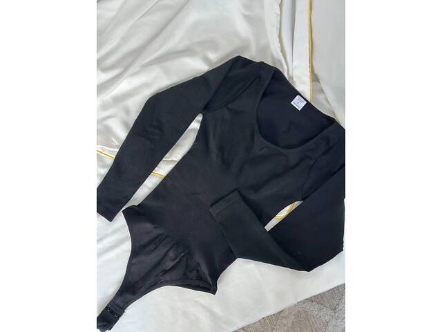 Чорний коригуючий боді із довгими рукавами DO3854 2XL - Фото 9