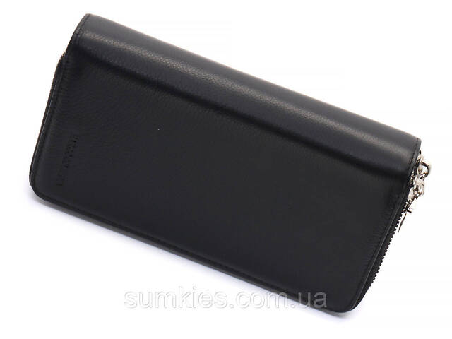 Чорний чоловічий клатч на дві блискавки з натуральної шкіри Marco Coverna MC-801-1 - Фото 8