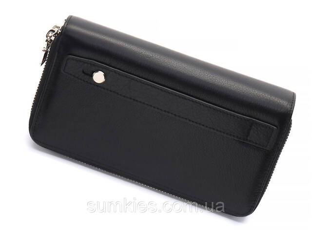 Чорний чоловічий клатч на дві блискавки з натуральної шкіри Marco Coverna MC-801-1 - Фото 9