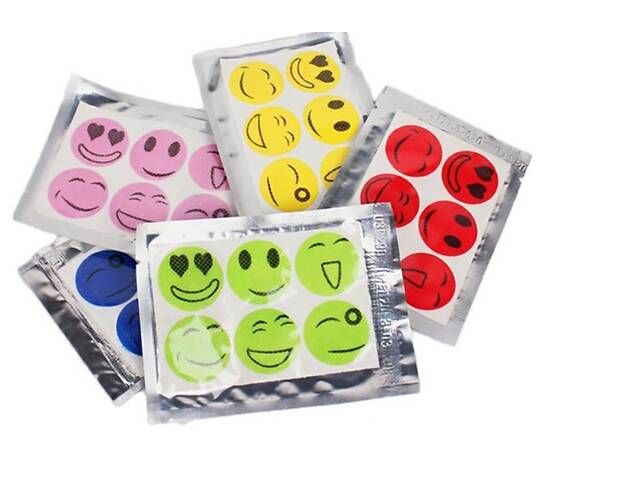 Смайлик наклейка від комарів. - Фото 4