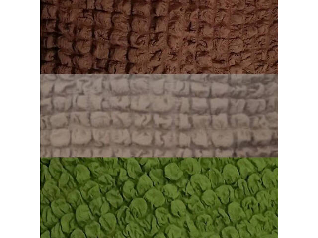 Чехлы на диван трехместный на резинке, чехол на диван жатка натяжной турецкие 3-местные Кремовый Разные цвета - Фото 4