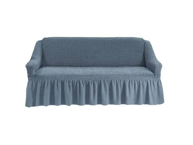 Чехлы на диван трехместный на резинке, чехол на диван жатка натяжной турецкие 3-местные Кремовый Разные цвета - Фото 7