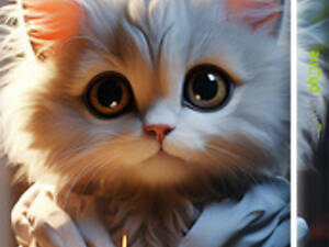 Чехол на Huawei Nova 3i Белый кот '5646m-1541'