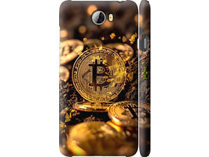 Чехол на Huawei Y5 II Золотая лихорадка биткойна '6089m-496'