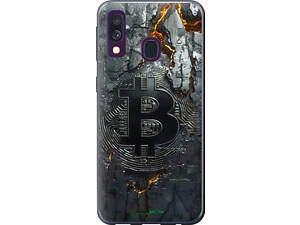 Чехол на Samsung Galaxy A40 2019 A405F Разноцветный биткойн '6091t-1672'