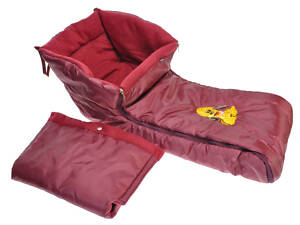 Чохол на санки 'Конверт з муфтою' VITAN, фліс, (бордовий/зелений)