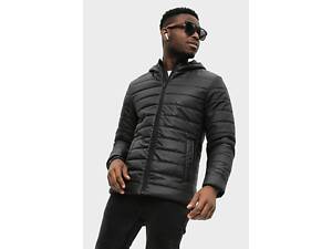 Чоловіча куртка B-101 (State) з капюшоном, чорного кольору