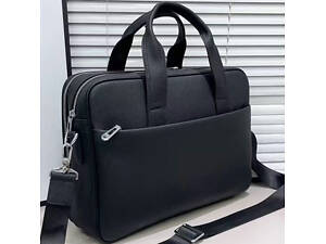 Мужская кожаная сумка-портфель для ноутбука и документов в деловом стиле Tiding.