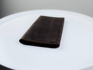 Чоловіче портмоне із натуральної шкіри Crazy Horse SH005 (темно-коричневе) / artSD0113