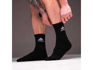 Чоловічі подовжені шкарпетки чорні Adidas
