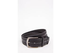 Чоловічий ремінь з екошкіри, колір Чорний, 196R40S1W18