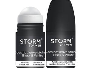 Чоловічий роликовий дезодорант-антиперспірант Storm Invisible Black, 50 мл Лівеста