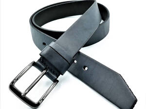 Чоловічий шкіряний ремінь Weatro 3,3 х 110-120 см Темно-синій ua-33mkr-004