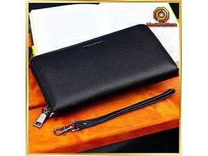 Мужской стильный клатч из натуральной кожи черный. Практичный мужской клатч. Стильный мужской клатч.