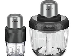 Чопер подрібнювач Sokany SKYM7032B 2в1 з чашами 0.5 і 1,5 літри 800 Вт