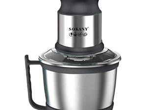 Чопер подрібнювач з чашею 3 літри 4 леза нержавіюча сталь овочерізка Sokany