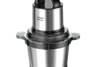 Чопер подрібнювач з чашею 3,5 літри м'ясорізка 4 леза нержавіюча сталь м'ясорубка Sokany SK-7028