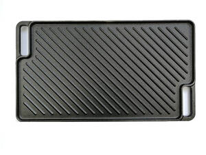 Чавунна планча для гриля Tors 30×46×2 см — міцна чавунна пластина для смаження та гриля на мангалі і плиті