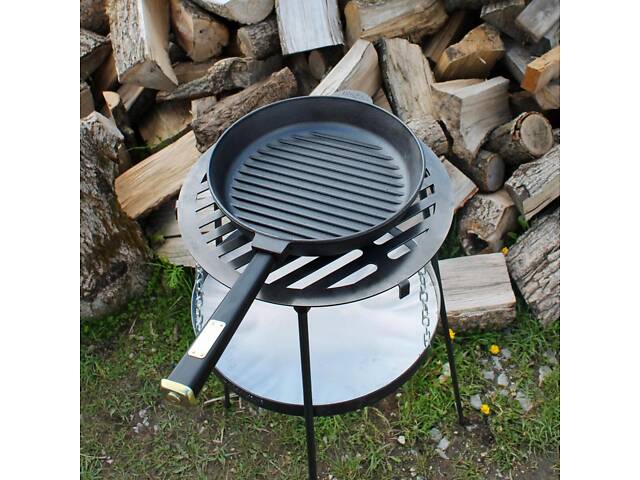 Чавунна сковорода гриль 28 см - Фото 1