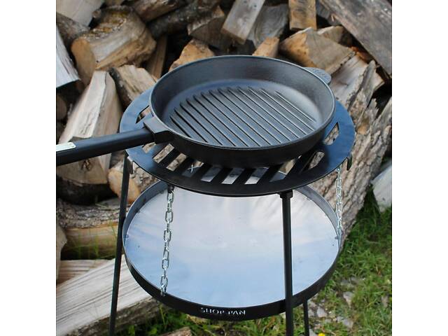 Чавунна сковорода гриль 28 см - Фото 3