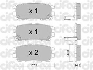 CIFAM 822-151-0. Гальмівні колодки зад. Pajero II 94- (107.8*43.8*14)