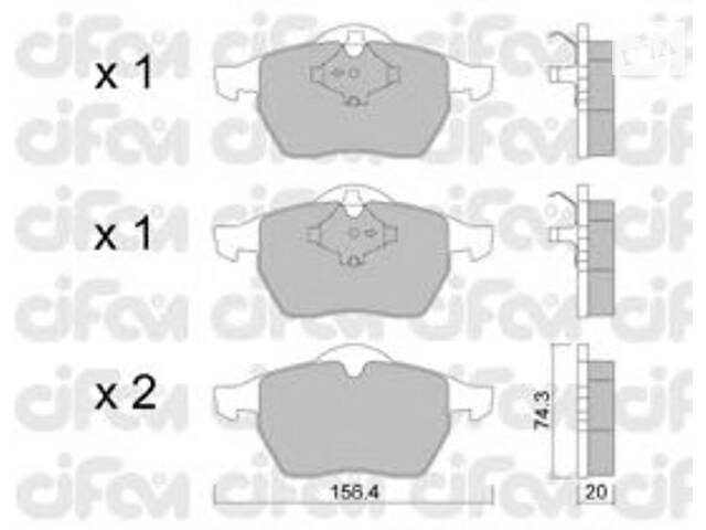 CIFAM 822-181-1. Комплект тормозных колодок, дисковый тормоз