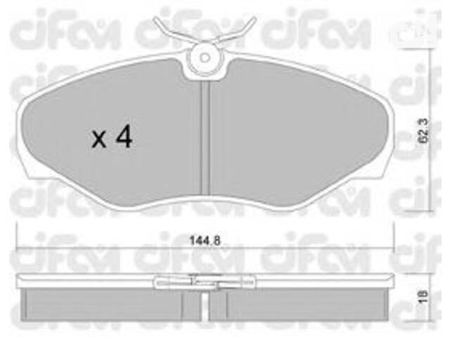 CIFAM 822-338-2. Комплект тормозных колодок, дисковый тормоз