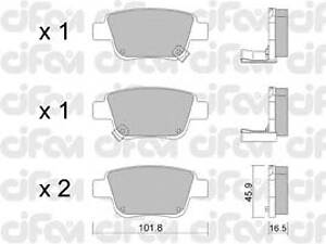 CIFAM 822-451-0. Гальмівні колодки зад. Toyota Avensis 00-08 (Bosch)