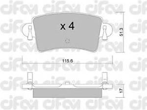 CIFAM 822-546-0. Тормозные колодки зад. Master (02-13)