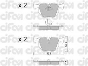 CIFAM 822-560-0. Комплект тормозных колодок, дисковый тормоз