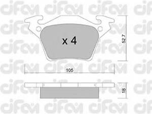 CIFAM 822-574-0. Тормозные колодки зад. W638 (95-03)