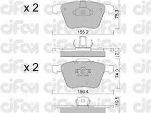 CIFAM 822-599-0. Тормозные колодки пер. S60/S80/V70/XC70/XC90 (98-14)