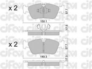 CIFAM 822-640-0. Гальмівні колодки пер. E82/E88/E87/E81/E90 04-