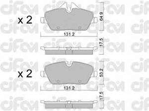 CIFAM 822-664-0. Тормозные колодки пер. BMW 1 E87/Mini Cooper 1.2-2.0 03-12