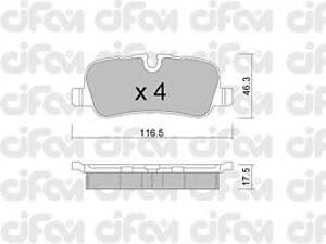 CIFAM 8226940. Гальмівні колодки discovery/range rover III/sport 2.7 - 5.002-