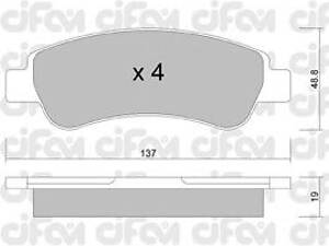 CIFAM 8227100. Тормозные колодки Boxer/Ducato/Jumper (06-21)