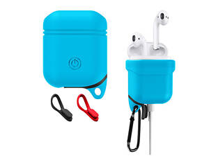 Силіконовий чохол Primo Sherp для Apple AirPods - Light Blue