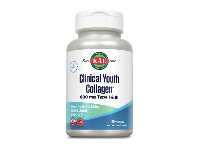 Clinical Youth Collagen I&III 600mg - 60 vcaps - Фото 1