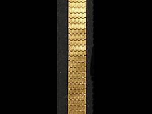Браслет для часов, с золотым напылением AU, винтажный, размером 16×160 мм, производства СССР