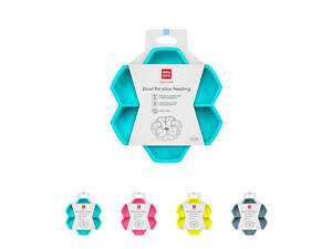 Collar Миска для медленного кормления Collar WAUDOG Silicone, 450 мл, голубой